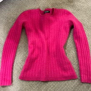 Ribbed Cashmere Sweater from sustainable cashmere brand Naadam in Raspberry Pink